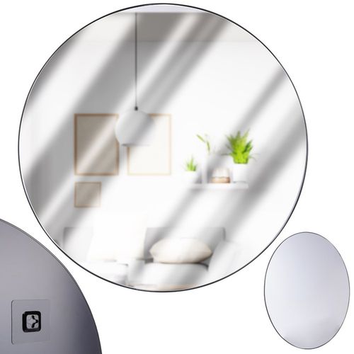 Lustro ścienne czarne okrągłe 55 cm na Arena.pl