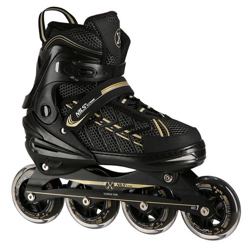 ŁYŻWOROLKI ROLKI Rekreacyjne Męskie Damskie Regulowane PU100 ABEC7 r. 43-45 na Arena.pl