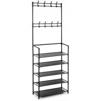 Wieszak Stojak Szafka na Ubrania Stojący Buty Podłogowy Metalowy Składany