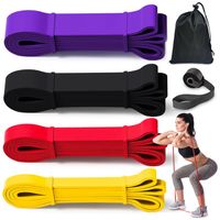 GUMY OPOROWE do Ćwiczeń Taśmy ZESTAW 4 szt. MOCNE POWER BAND Fitness UCHWYT