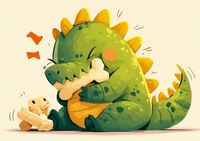 Plakat 84,1x59,4cm Uroczy Dinozaur