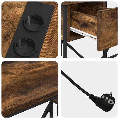 Biurko Wędzony dąb 120 x 79 x 86.5 cm Materiał drewnopochodny na Arena.pl