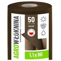 agrowłóknina brązowa 50g/m2 uv 1,1m x 90mb gf agro