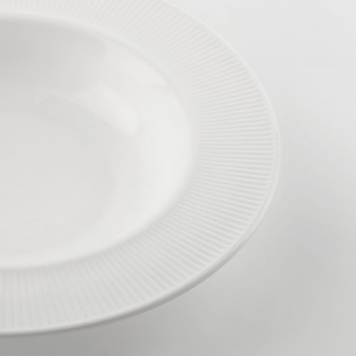 6xTALERZ GŁĘBOKI 24CM TŁOCZONY BRZEG BIAŁY DO ZUPY KARBOWANY ELEGANCKI OPAL na Arena.pl