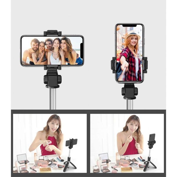 TECH-PROTECT L02S BLUETOOTH SELFIE STICK TRIPOD BLACK zdjęcie 9