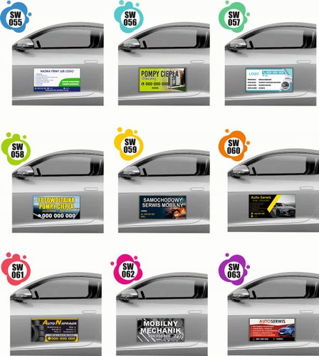 mata MAGNETYCZNA magnes na samochód auto reklamowy 30x60cm USŁUGI ROLNICZE na Arena.pl