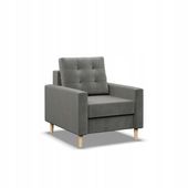 FOTEL BLANK JASNY SZARY Wygodny Elegancki BONELL KRONOS VELVET