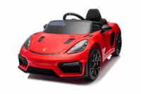 Autko na akumulator Porsche 718 Czerwony + Pilot MP3 światła pasy