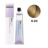 Loreal Dia Light farba do włosów farbowanych i uwrażliwionych, koloryzacja kwasowa ton w ton, bez amoniaku, 50ml 9.03 bardzo jasny blond naturalny złocisty  milkshake