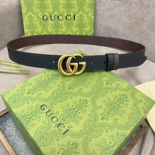 pasek męski skórzany dwukolorowy  – styl włoski, klamra gg 105 na Arena.pl