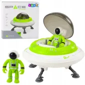 Statek Kosmiczny Ufo Figurka Astronauty Światła Dźwięki Zielony