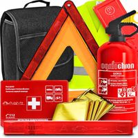 Apteczka Gaśnica 1kg Trójkąt Folia NRC Kamizelka Samochodowa Torba Organizer
