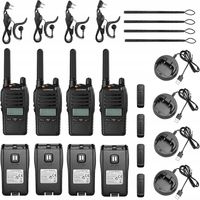 4 Komplety BAOFENG BF-88ST Pro PMR446 Walkie Talkie Profesjonalne, Czarny