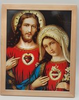 obraz 20 x 25 cm serce maryi i jezusa