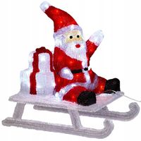 OZDOBA ŚWIETLNA ZEWNĘTRZNA MIKOŁAJ ILUMINACJA ŚWIĄTECZNA LED 49X48X25 CM