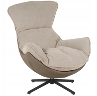 Fotel obrotowy z poduszką JASPER taupe wygodny wypoczynkowy salon