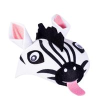 czapka zebra  madagaskar zoo paski białe czarne