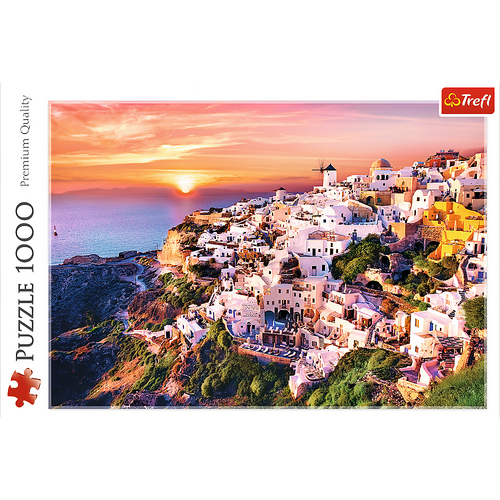 Puzzle Zachód słońca Santorini 1000 elementów na Arena.pl