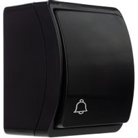 Koala łącznik dzwonek natynkowy IP44 czarny 155-05