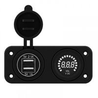 PORT ŁADOWANIA AUTO MARINE 2X USB LED 3.1A ODPORNOŚĆ NA WILGOĆ