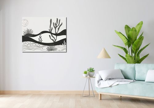 Obraz 90x70cm Ogród przy Nocy na Arena.pl