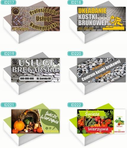 Wizytówki firmowe 200 szt RÓŻNE WZORY do wyboru AUTO MYJNIA na Arena.pl