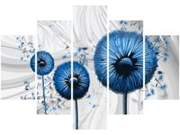 105CM 150CM OBRAZ 5 ELEM NIEBIESKIE DMUCHAWCE 3 DRUK