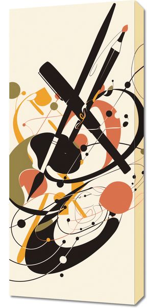 Obraz 40x90cm Abstrakcyjny Rapsod zdjęcie 1