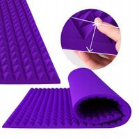 WYGŁUSZENIE GĄBKA PIANKA AKUSTYCZNA 200x100 x 4 cm PIRAMIDKI - biura, sale