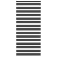 Roleta zebra, czarna, szerokość tkaniny 110,9 cm, poliester