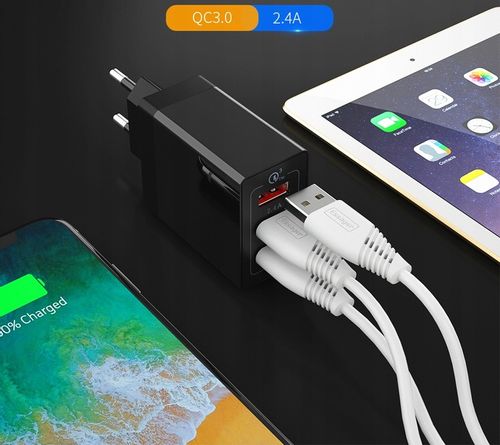 Szybka ładowarka sieciowa zasilacz 3x USB 30W QC3 na Arena.pl