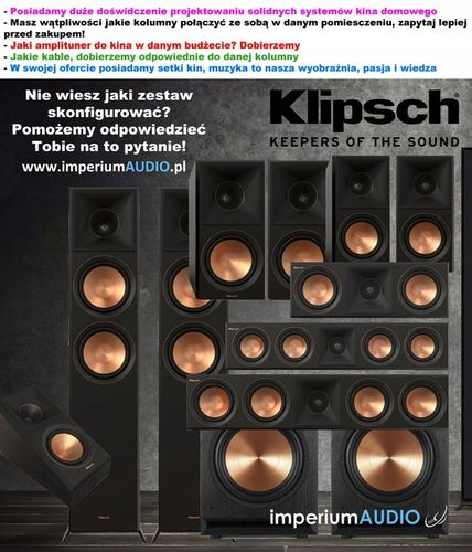 Klipsch RP-8000F II + RP-600M + RP-404C ZESTAW KOLUMN 5.0 na Arena.pl