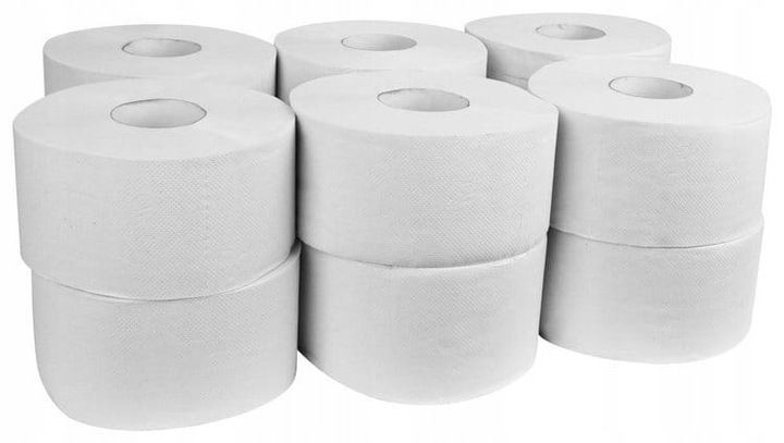 Papier toaletowy JUMBO BIAŁY CELULOZA 12 ROLEK X 100m zdjęcie 1