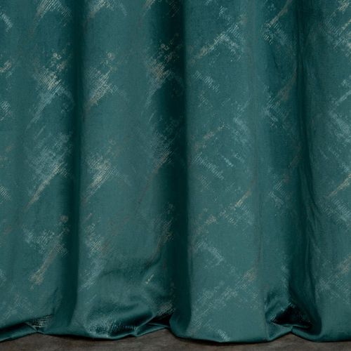 Zasłona gotowa na taśmie ADRIA 140x270 ciemnoturkusowo/szampańska na Arena.pl