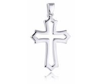 Srebrny krzyżyk krzyż gładki polerowany połysk srebro 925 KKS0017