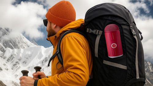 PRZENOŚNY MINI EKSPRES DO KAWY MIELONEJ KAPSUŁKI PODGRZEWA WODĘ 19 BAR 100W na Arena.pl