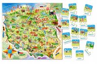 Puzzle 100 Układanka MAPA POLSKI Dla Dzieci 28 Puzzli z Miastami 6+