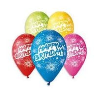 balony happy birthday fajerwerki 12"/5szt.urodziny