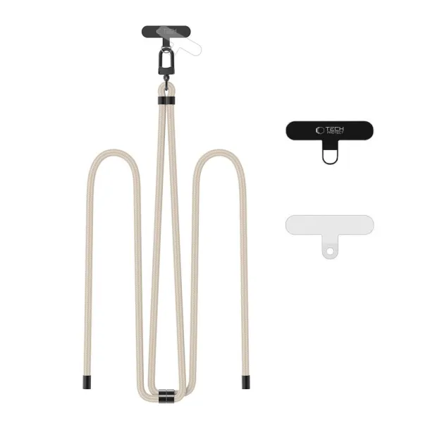 Smycz Tech-Protect C7S Rope Crossbody Strap - beżowe zdjęcie 1