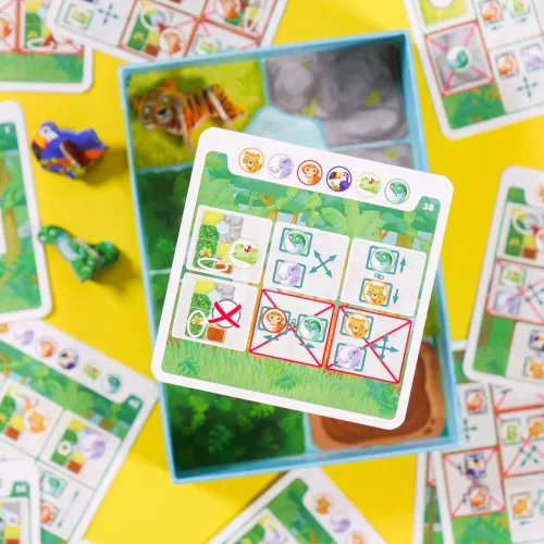 Logiczna gra dla dzieci - 60 zagadek o różnych poziomach trudności Dżungla na Arena.pl