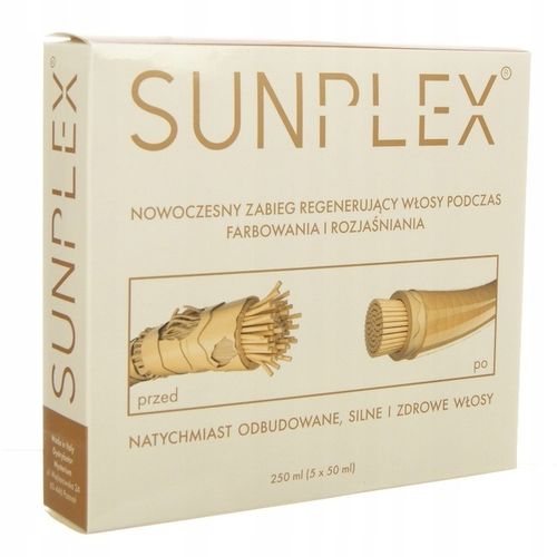 SUNPLEX kuracja do regeneracji i odbudowy włosów 250ml (5 x 50ml) na Arena.pl