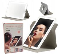 LUSTERKO KOSMETYCZNE LED SKŁADANE OBROTOWE SLIM JAK TABLET BIAŁE PODRÓŻNE