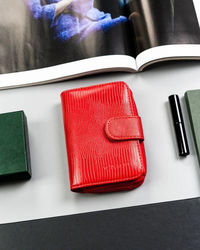 portfel damski pu a-030b-bl 8358 red na Arena.pl
