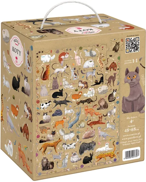 Puzzle 60 elementów. Puzzlove CzuCzu. Koty zdjęcie 7