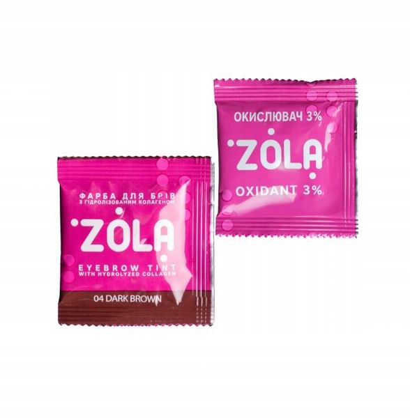 Farbka do brwi Zola 04 Dark brown 5ml + aktywator 5ml zdjęcie 3