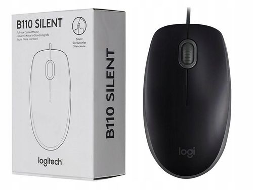Myszka przewodowa Logitech B110 Silent sensor optyczny na Arena.pl