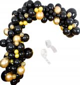 Zestaw Balonów Złote Czarne 80Szt Girlanda Balonow
