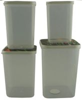 ZESTAW KOMPLET 4 POJEMNIKÓW DO ŻYWNOŚCI KUCHENNYCH