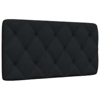 Poduszka na wezgłowie, czarna, 100 cm, tkanina