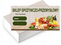 Wizytówki firmowe PROJEKT GRATIS 200 sztuk SKLEP SPOŻYWCZO-PRZEMYSŁOWY